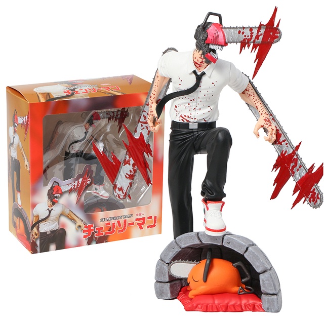 Kit 2 Bonecos Chainsaw Man Anime Motosserra Novos Promoção - Hype