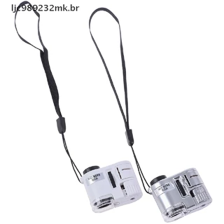 [MYBR] Mini Lupa 60X Microscópio Com Luz LED Dectector De Jóias [WELL]