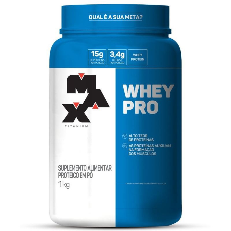 Whey Pro 1kg – Max Titanium Protein Concentrado wey way proten whay