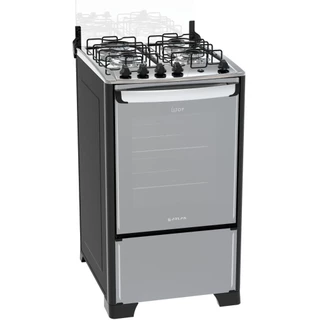 Fogão 4 bocas Atlas New UTop Style mesa de inox - Bivolt