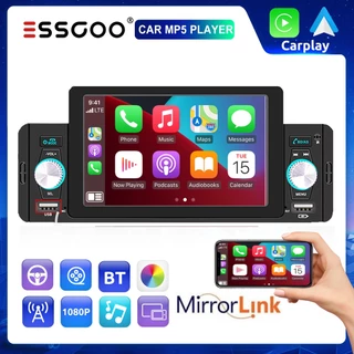 ESSGOO Carplay 5" INCH Multimídia MP5 Player 1 Din Rádio Estéreo Para Carro Mirror link Bluetooth FM Receptor USB/Telefônico Charging