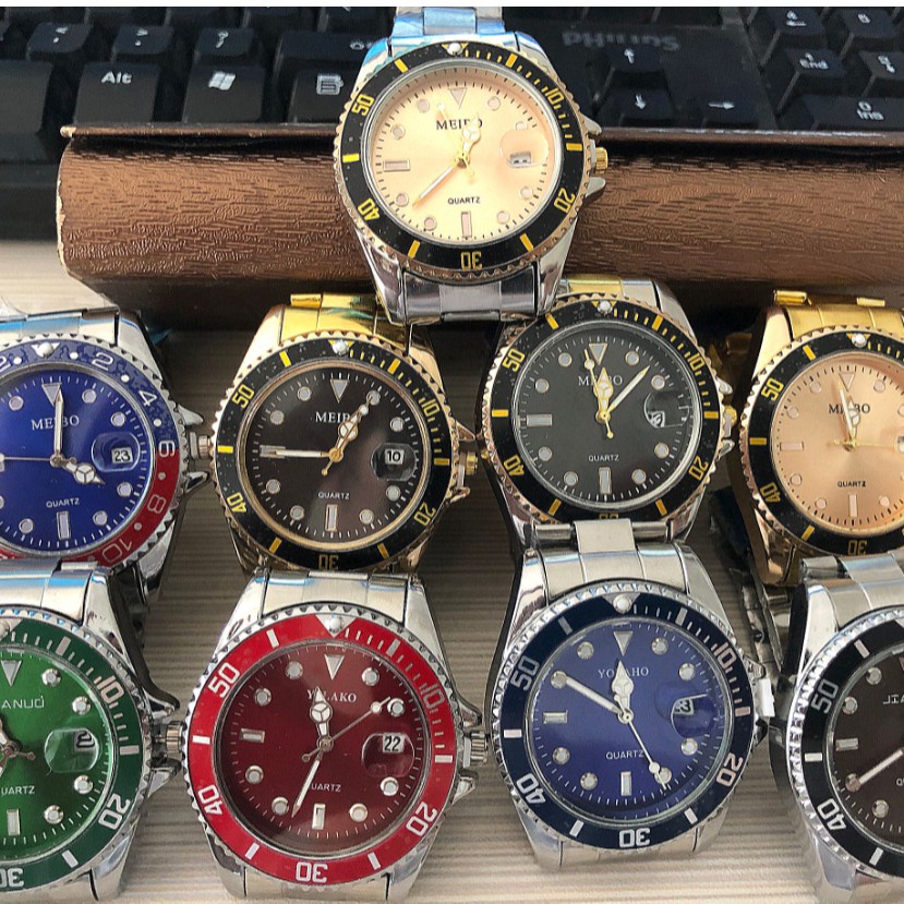 Rel gio de Pulso Tipo Rolex de Luxo Casual Masculino LOGO emitido aleatoriamente