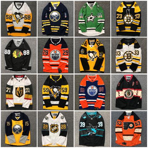 NHL hockey Jersey Hip Hop Street hiphop Rap Dance Loose Tamanho Grande Manga Comprida T