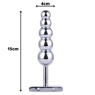 Plug Anal de Aço Inox Escalonado Inoxidavel Anus Cu Homem Gay Tesao Sex Shop