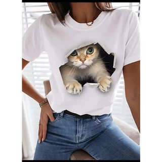 Camiseta T-shirt Blusa GATO RASGANDO BLUSA