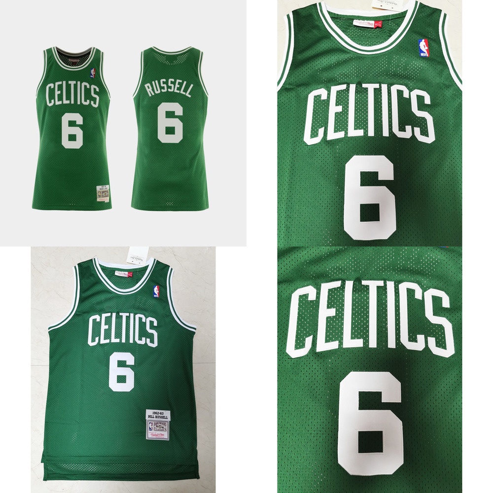 Boston Celtics Bill Russell Camisa De Basquete Masculina 1962-63