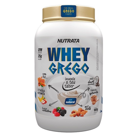 Whey Grego Nutrata 900G Varios Sabores