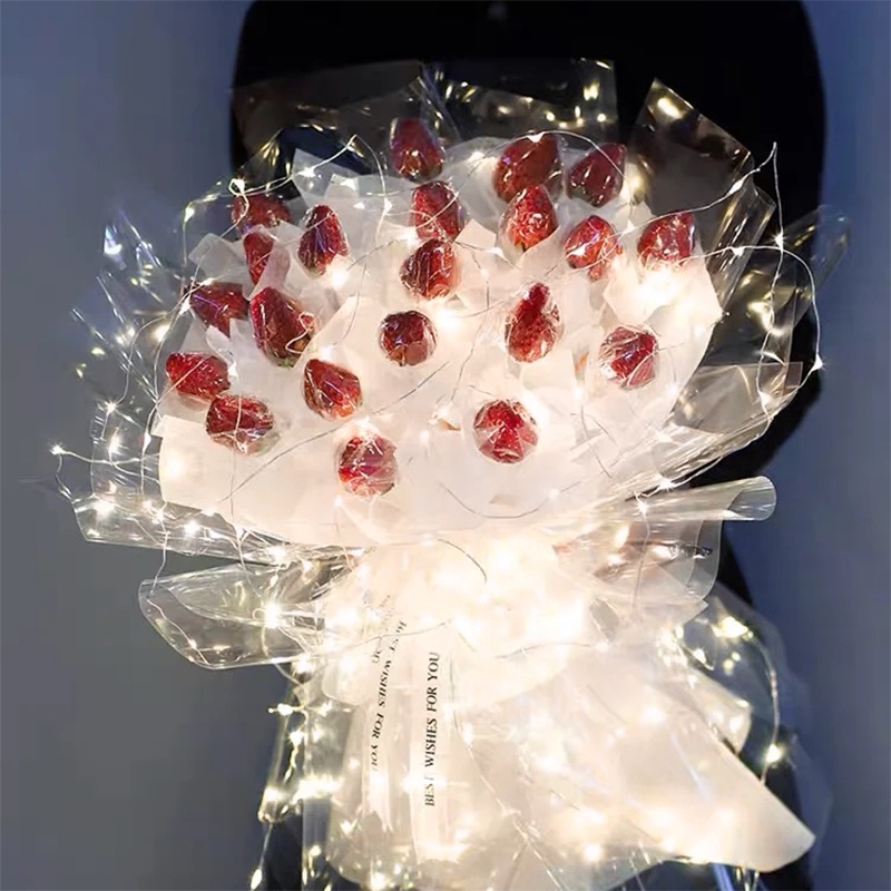 Flores De Luz LED Papel De Embrulho Para Presentes Acessórios De Embalagem Festa De Aniversário De Casamento Suprimentos De Decoração De Dia Dos Namorados