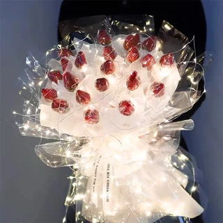 Flores De Luz LED Papel De Embrulho Para Presentes Acessórios De Embalagem Festa De Aniversário De Casamento Suprimentos De Decoração De Dia Dos Namorados