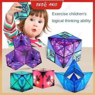 3D Magic Cube Fidget Magnético De Brinquedo Cubo Trocável Adultos Toys Infinity Geometric Puzzle