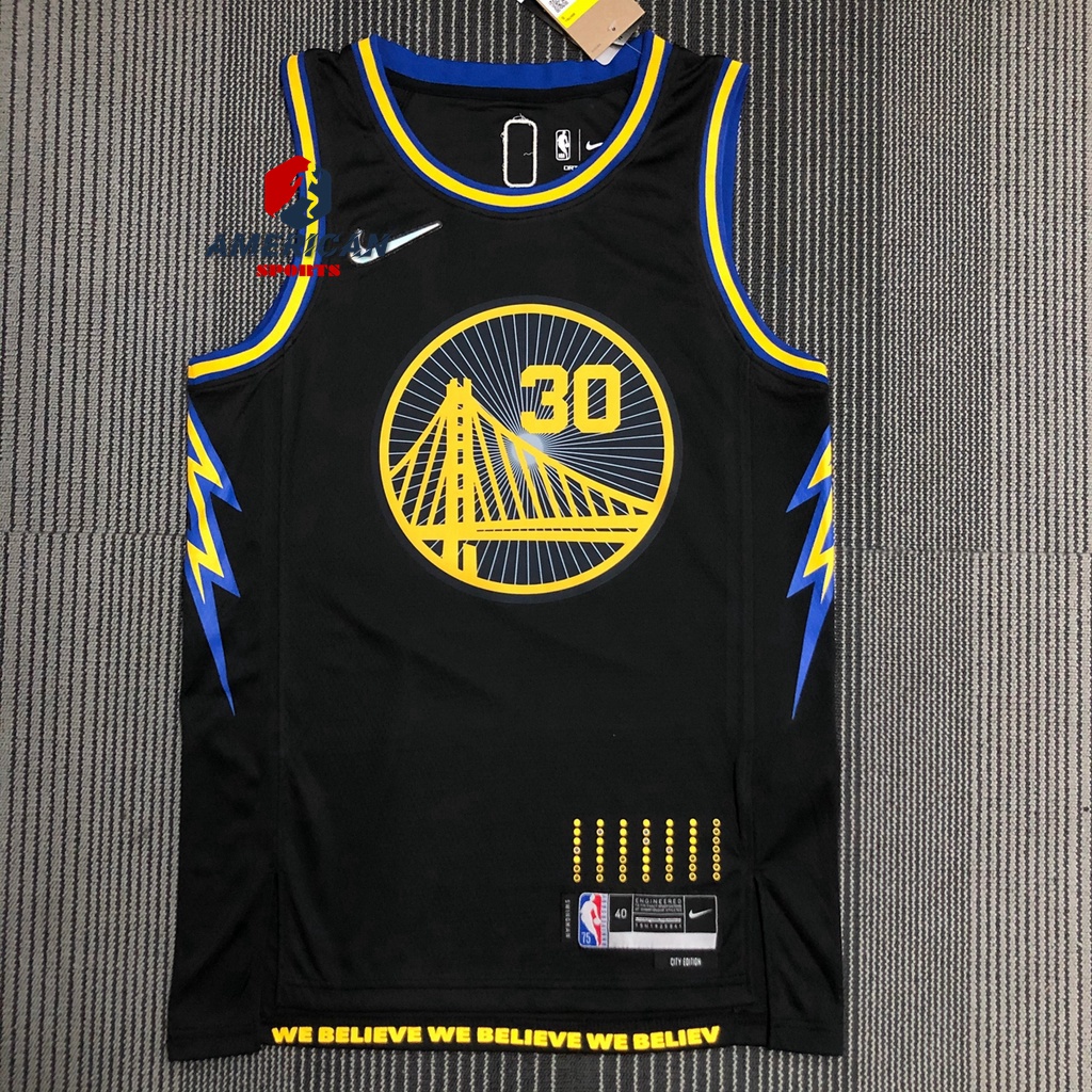 Camisa Nba Golden State Warriors Stephen Curry 75o Aniversário Black ...