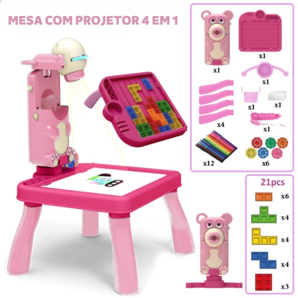 Crianças Led Projetor Arte Desenho Mesa brinquedos Crianças Pintando Quadro  Mesa Artesanato Educação Aprendizagem Ferramentas de Pintura Brinquedo Para  Menina