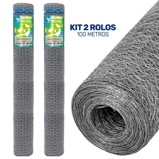 Tela Galinheiro 2 POL Fio 22 x 1.80 X 50 Metros Kit com 2 Rolos MORLAN em Oferta na Shopee