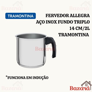 Fervedor Leiteira inox fundo triplo indução 14 cm/2L Tramontina Allegra