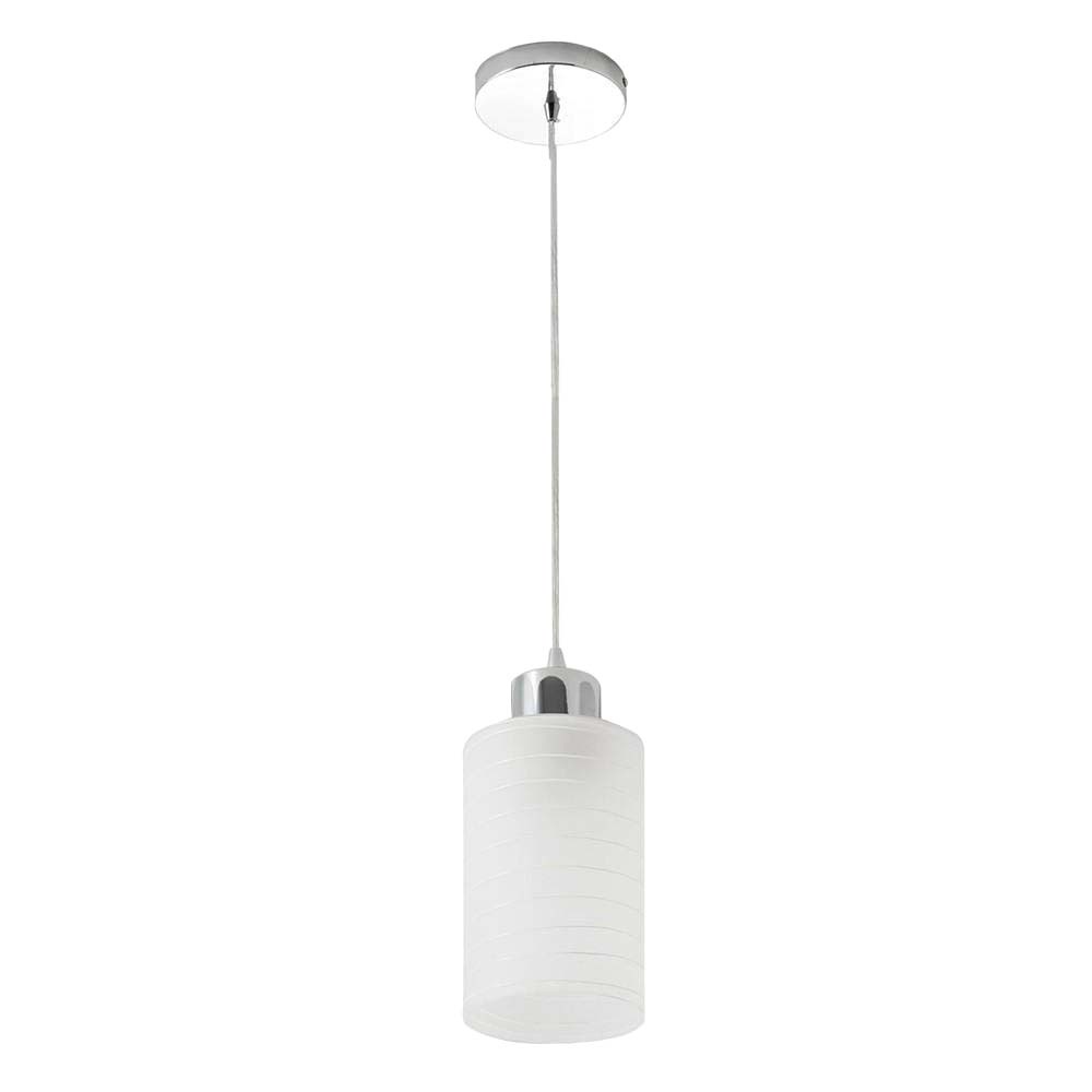 Pendente Luminária Track em Vidro Leitoso 01Lâmpada E27 Bivolt