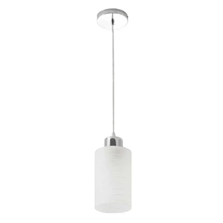 Pendente Luminária Track em Vidro Leitoso 01Lâmpada E27 Bivolt