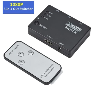 Chaveador Comutador Hdmi 3x1 Switch Controle Remoto 1080p Hd