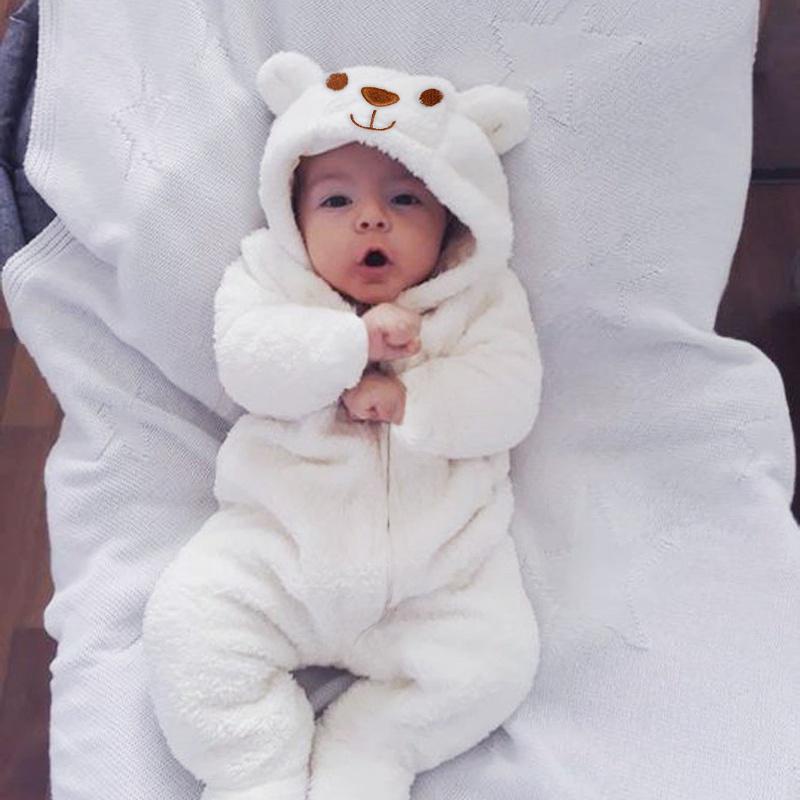 Roupa De Bebê Recém-Nascido Menino Menina Uma Peça Com Capuz Macacão ...