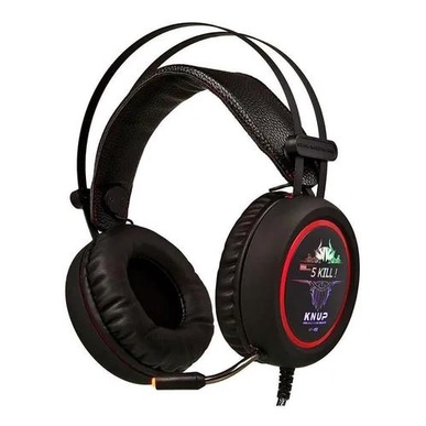 Headset Gamer Knup Kp-401 Preto E Vermelho Com Luz Led | Shopee Brasil