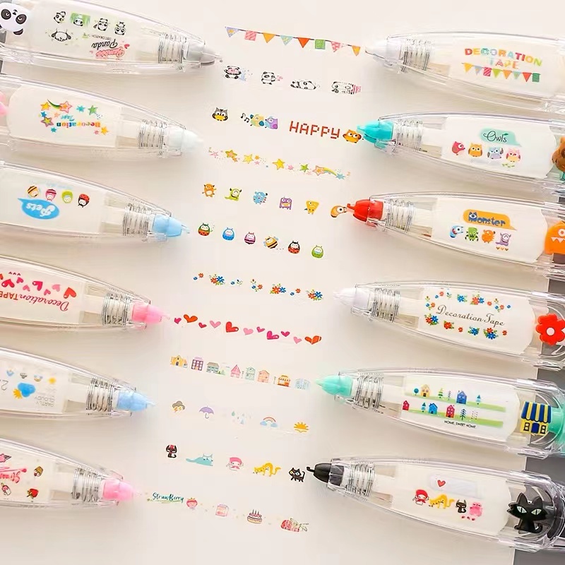 Fita De Correção Fita Corretiva Decorativa Letras Desenhos Material Escolar