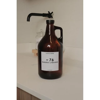 Frasco Vidro Âmbar Lavanderia 1,9L - Sabão Líquido