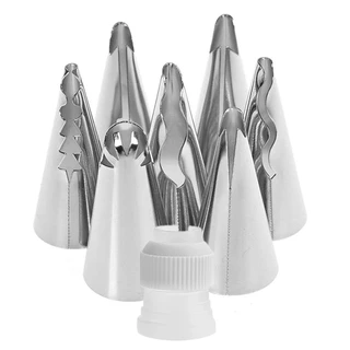 8 Pçs/Set Casamento Russo Bicos Pastelaria Puff Saia Confeiteiro Piping Dicas De Decoração De Bolo Cupcake Decorador Fer