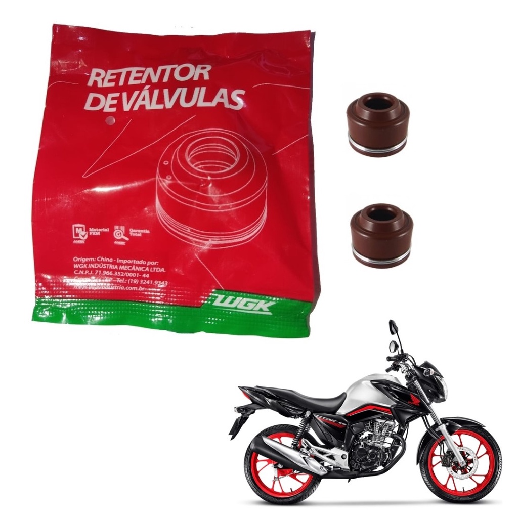 Par Retentor Válvula Wgk Cg Fan Titan Bros 125 150 160 Cb 300 Xre 190 Falcon Cb 500