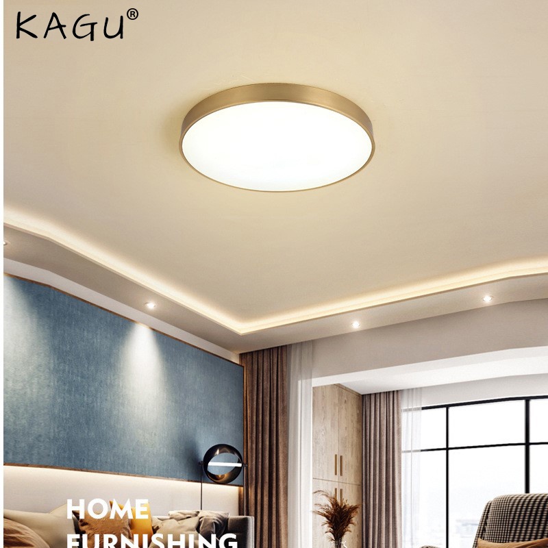 KAGU Luminária De Teto Moderna LED Simples Redonda Para Sala De Estar