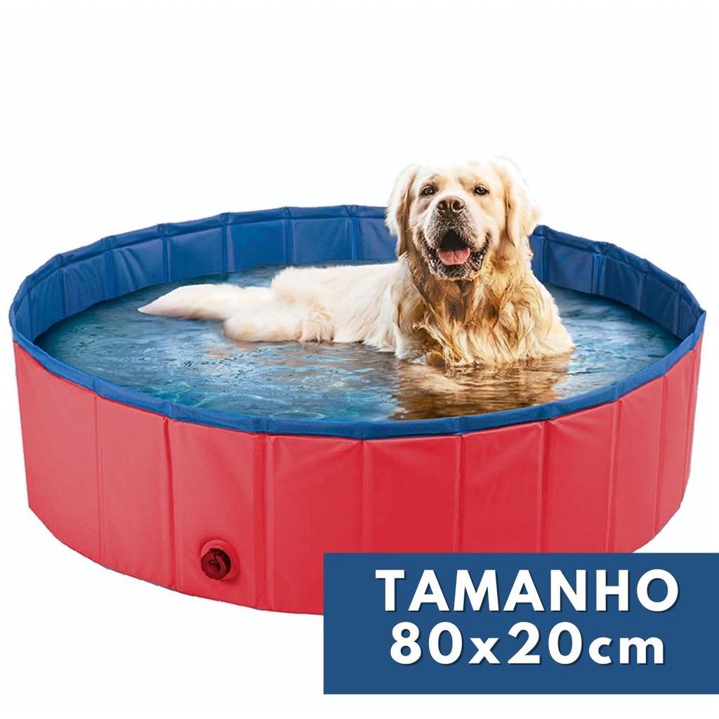 Banheira Piscina Pet Cachorro Grande Dobrável Resistente | Shopee Brasil