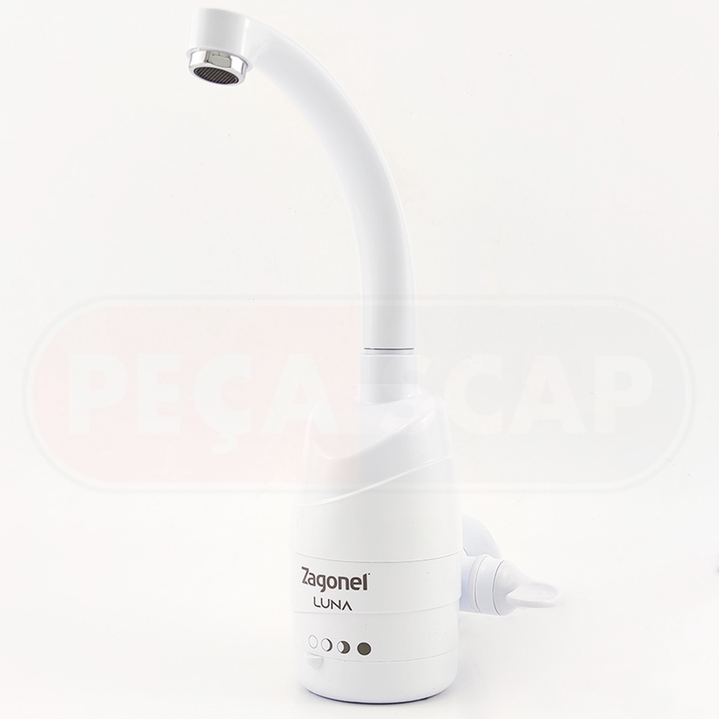 Torneira Para Parede Luna Zagonel Elétrica 4 Temperaturas - Arejador Anti Respingo