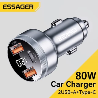 Essa Essager 80W Carregador De Carro USB Tipo C PD Carregamento Rápido Do Telefone Para iP 14 13 Samsung