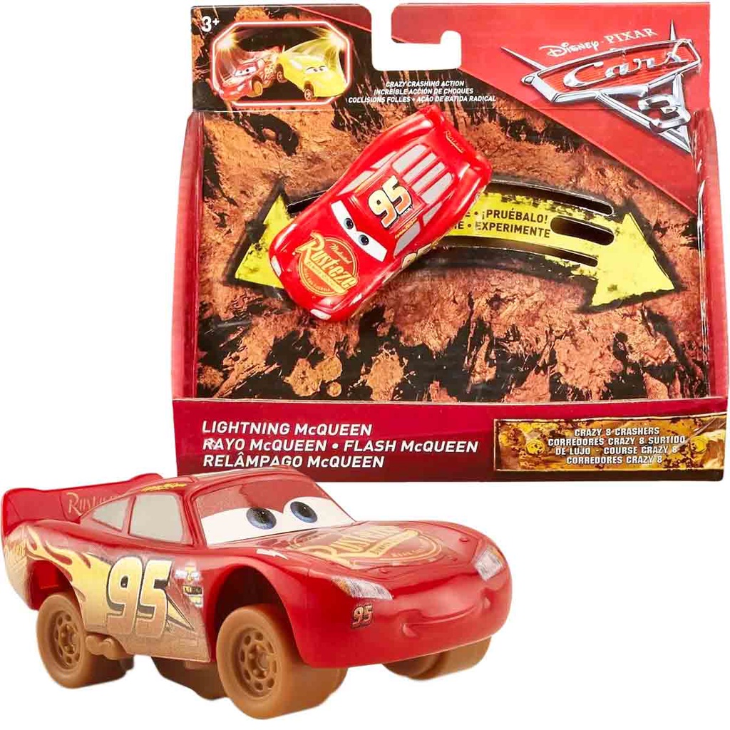 Carrinho Relâmpago Mcqueen – Crazy 8 Crashers – Carros Disney