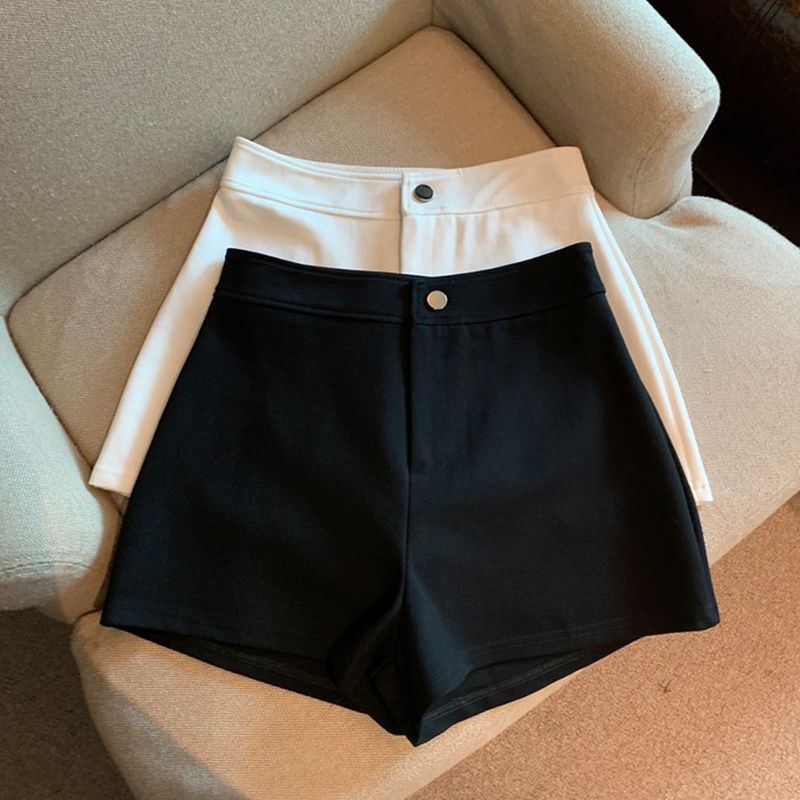 Shorts Femininos De Verão Fino Cintura Alta Emagrecedora Look Uma-Line Skinny Stretch Pants