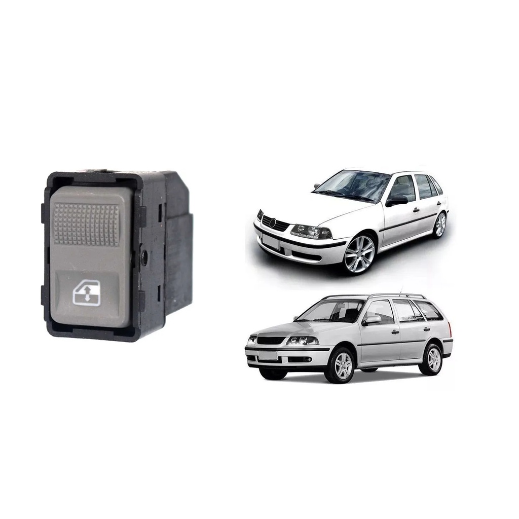 Botao Vidro Eletrico Traseiro Parati Gol G3 Cinza Claro