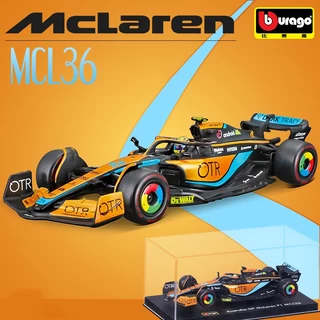 Bburago 1 : 43 2022 F1 McLaren MCL36 # Daniel Ricciardo Lando Norris Veículo De Luxo Em Liga Leve 4 Carros Modelo Brinquedos De Natal
