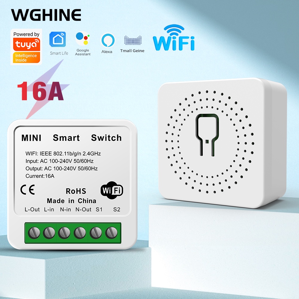 16A Tuya Interruptor Inteligente Wifi tuya mini smart switch Suporte De Controle Smart Life APP Alexa Google Home