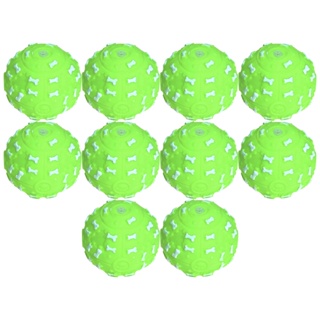 Brinquedo P/Cães Bola Com Osso Vinil Verde 7,5cm 10 Unidades