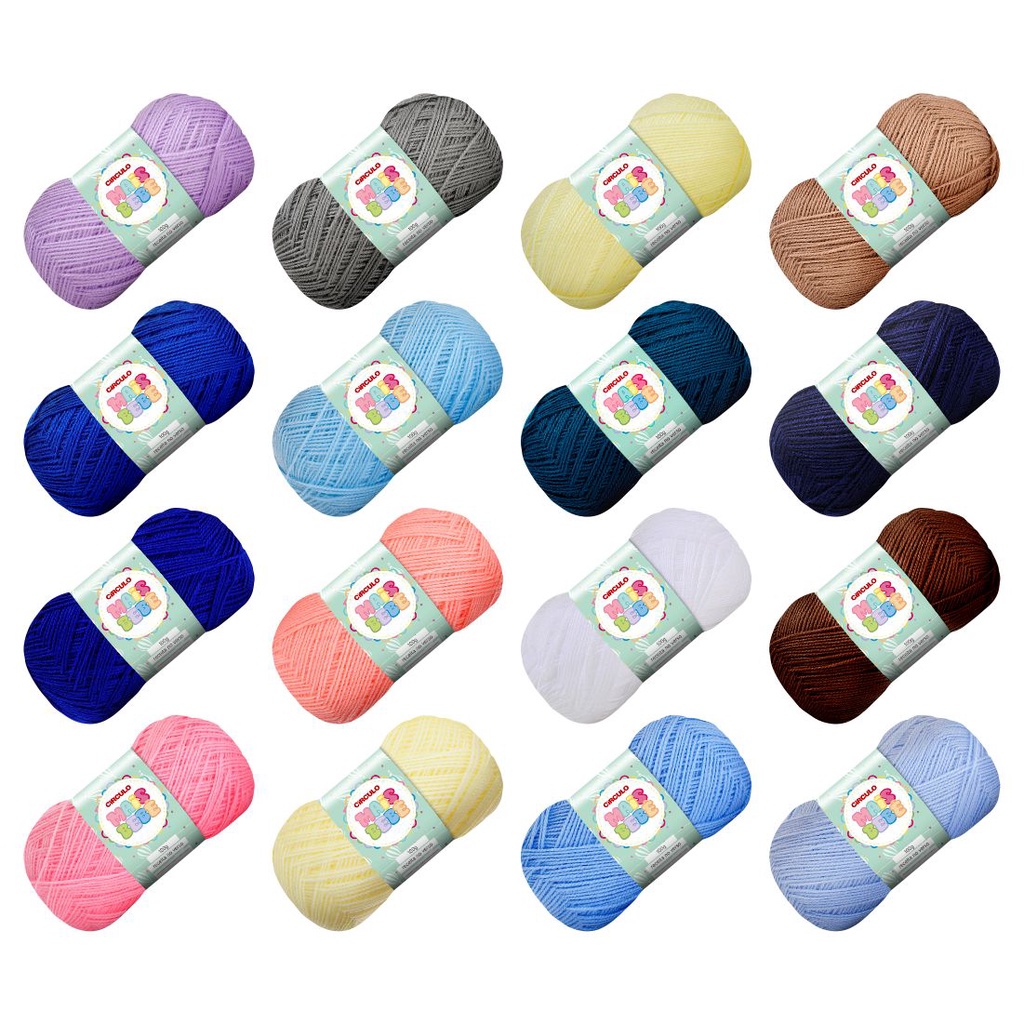 Lã Mais bebê Circulo 500 Metros 100gr Colorida Tricô Crochê | Shopee Brasil