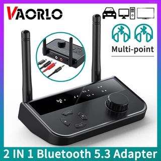 Transmissor De Áudio Bluetooth 5.3 Receptor 3.5mm AUX 2 RCA Adaptador De Música Estéreo Sem Fio 2-IN-1 Dongle Para Carro TV PC