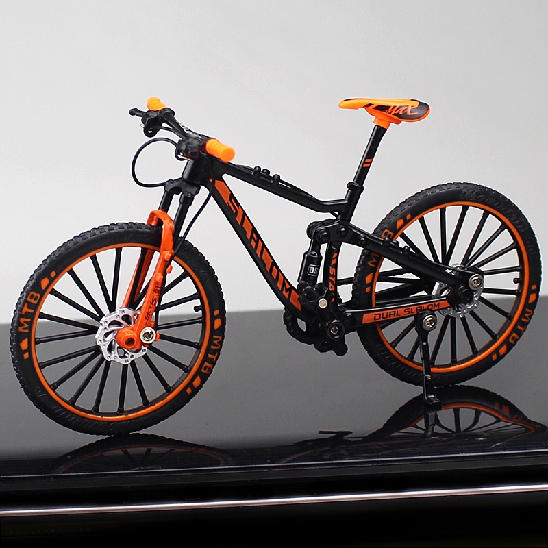 Mini 1 : 10 Bicicleta De Liga Modelo Diecast Metal Finger Mountain Bike Racing Toy Bend Road Simulação Coleção De Brinquedos Para Crianças