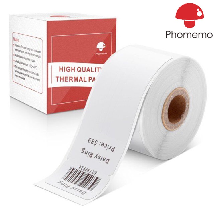 Phomemo M110 Rótulo Quadrado Redondo Autoadesivo Multiuso Para Impressora De Etiquetas Rolo De Papel Adesivo Impresso