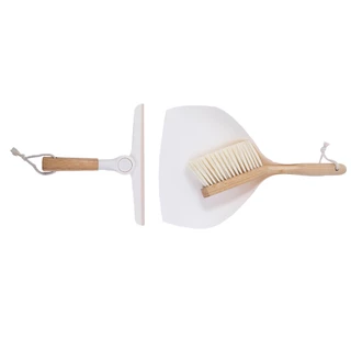 Kit escova de bambu e rodo de pia off-white - Oikos