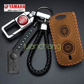Capa De Chave Em Couro Para YAMAHA Nmax AEROX v2 2020/S/Xmax NVX155 QBIX JAUNS XMAX300 Motocicleta Porta-Chaves Remoto v2 Acessórios 2022
