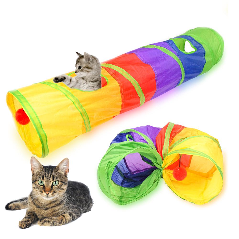 Brinquedo Interativo Para Gatos Cachorros Pets Tunel Labirinto Colorido