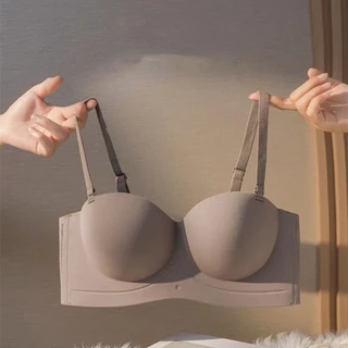 Soutien Sem Costura Push Up Confortável Fio Roupa Íntima Feminina Alças
