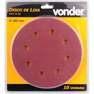 Disco de Lixa para Lixadeira de Teto LPV 750 com 10 Unidades Grão 180 VONDER em Oferta na Shopee
