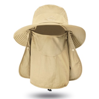 Chapéu de pescador chapéu de sol masculino verão ao ar livre de secagem  rápida chapéu de proteção solar de pesca chapéu