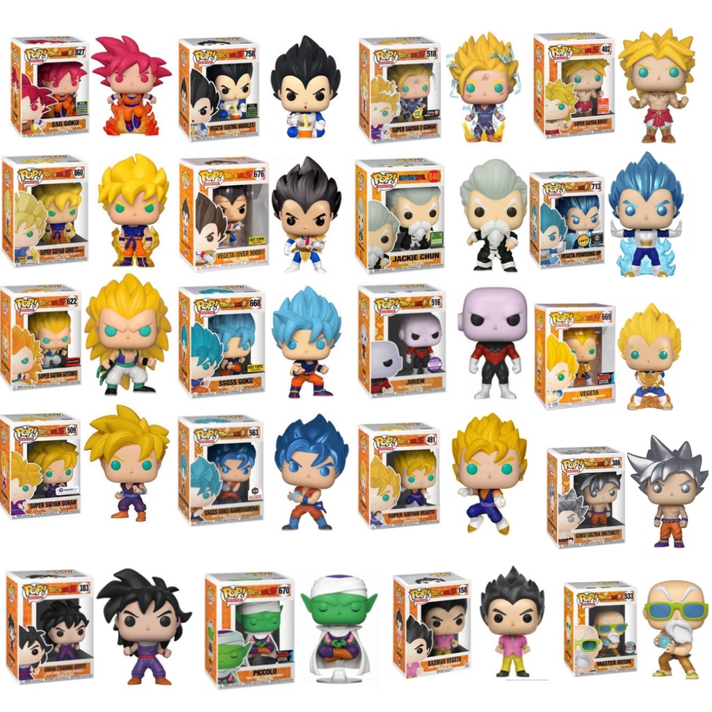 Funko Pop Animation: Dragon Ball Z Goku Vegeta Gohan Broly Master Roshi Piccolo Frieza Gotenks Beerus Dragonball Action Figure Figura de ação