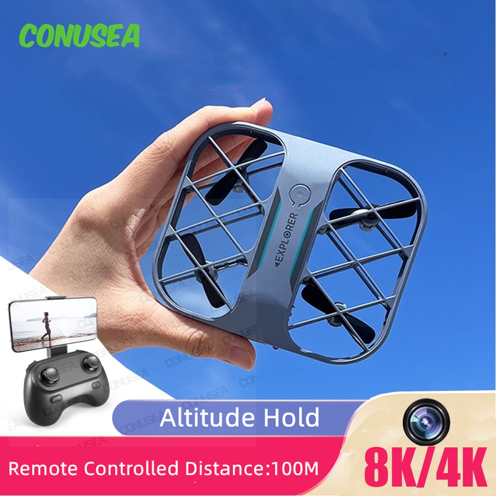 JJRC H107 Mini Drone Dron 8K 4K Quadricóptero Com Câmera Transmissão De Tempo Real Pocket UFO Pequeno Controle Remoto Avião Brinquedo Menino