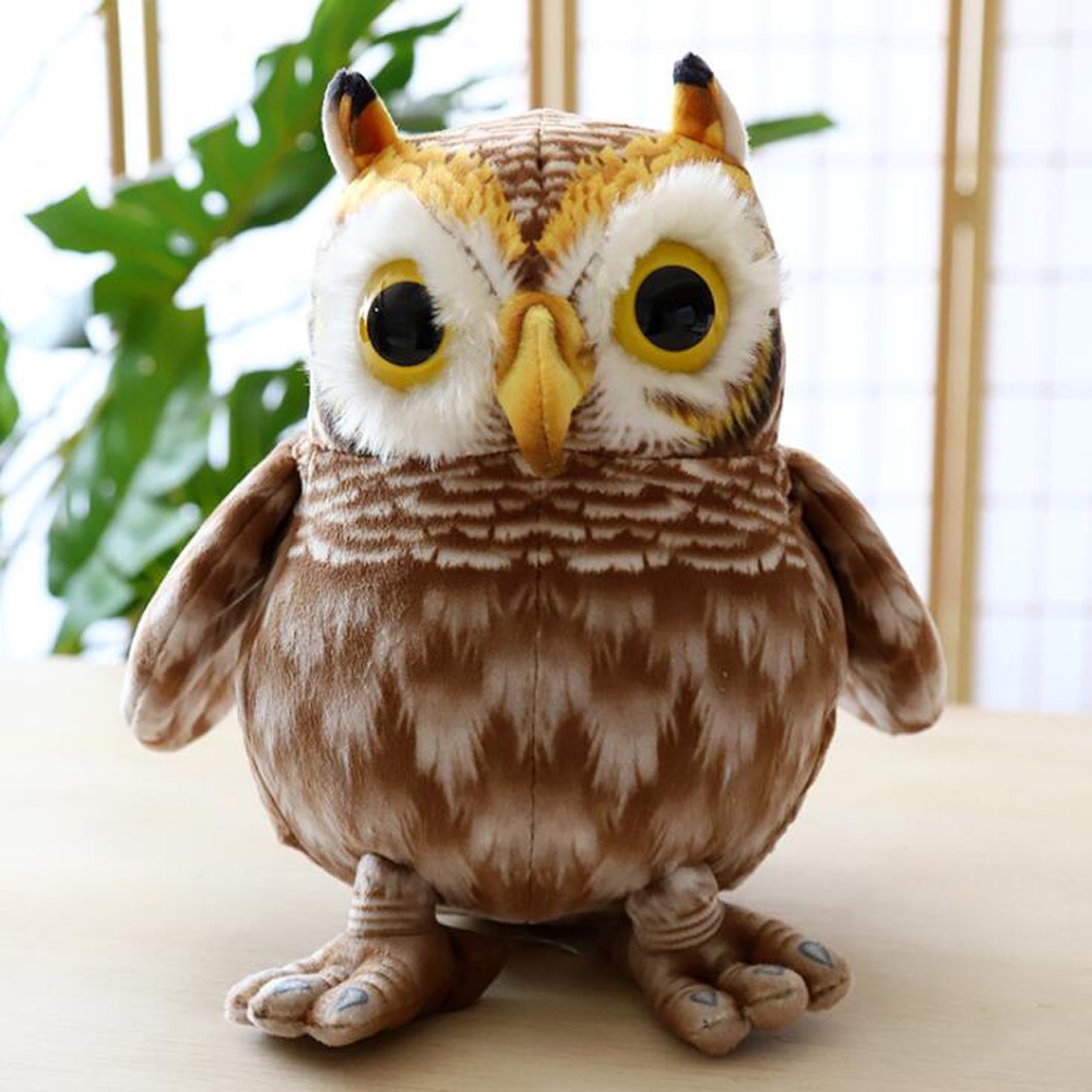 Simulação Coruja Boneca Crianças Brinquedo De Pelúcia Pássaro | Shopee ...